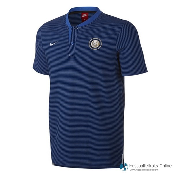 Inter Milan Polo 2017-18 Blau Fussballtrikots Günstig